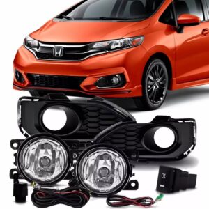 Kit Farol Milha Honda Fit 2018 A 2022 Botão Original
