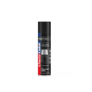TINTA SPRAY USO GERAL PRETO SEMI BRILHO 400ML/250G (CHEMICOLOR) (REF 680233)