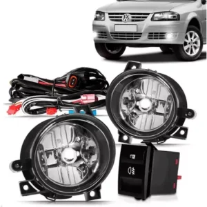 Kit Farol Milha Neblina Gol Saveiro Parati G4 Botão Original