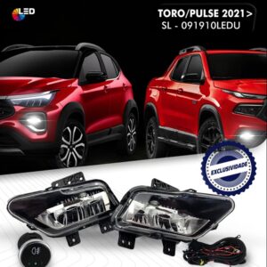 Farol Milha Led Fiat Toro Fastbach Pulse 2021 Em Diante + BOTÃO TOUCH