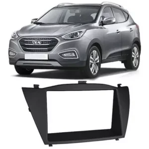 Moldura Painel 2 Din ExpeX Dvd Hyundai Ix35 2010 À 2018 Preta