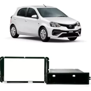 Moldura Painel Toyota Etios 2din e 1din com Porta Objetos
