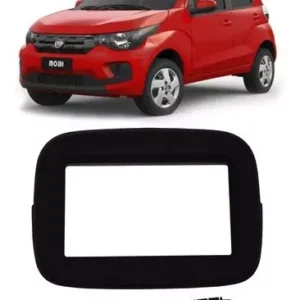 Moldura Painel 2 Din Fiat Mobi 2016 A 2023 Black Piano