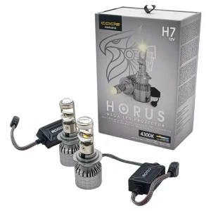 Par Lampada Mega Led H7 C Projetor Horus 4300k Code - 12v