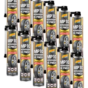 12un Spray Reparador De Furo Pneu Com Sem Câmara Veda Enche