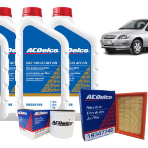 Kit Troca De Óleo 5w30 Sintético E Filtros Celta 2006/ Chevr