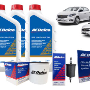 Kit Troca De Óleo 5w30 Sintético E Filtros Onix 2013 A 2016
